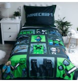 Minecraft Dekbedovertrek Survival Mode - 140 x 200 cm / 70 x 90 cm - Katoen
