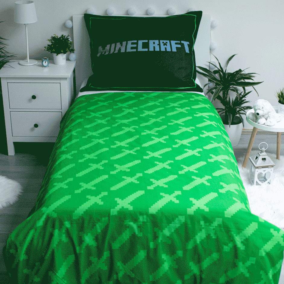 Minecraft Dekbedovertrek Survival Mode - 140 x 200 cm / 70 x 90 cm - Katoen
