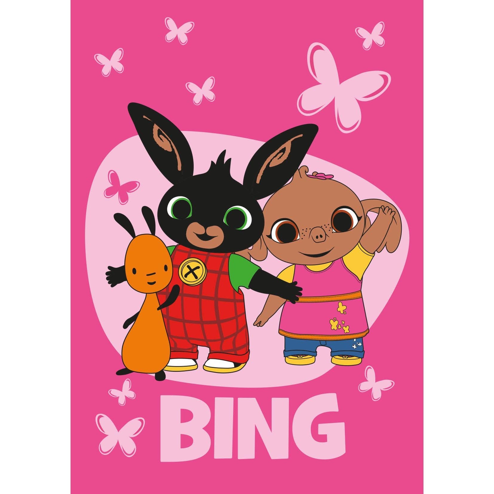 Bing Bunny Fleece deken Butterflies - 100 x 150 cm - Polyester