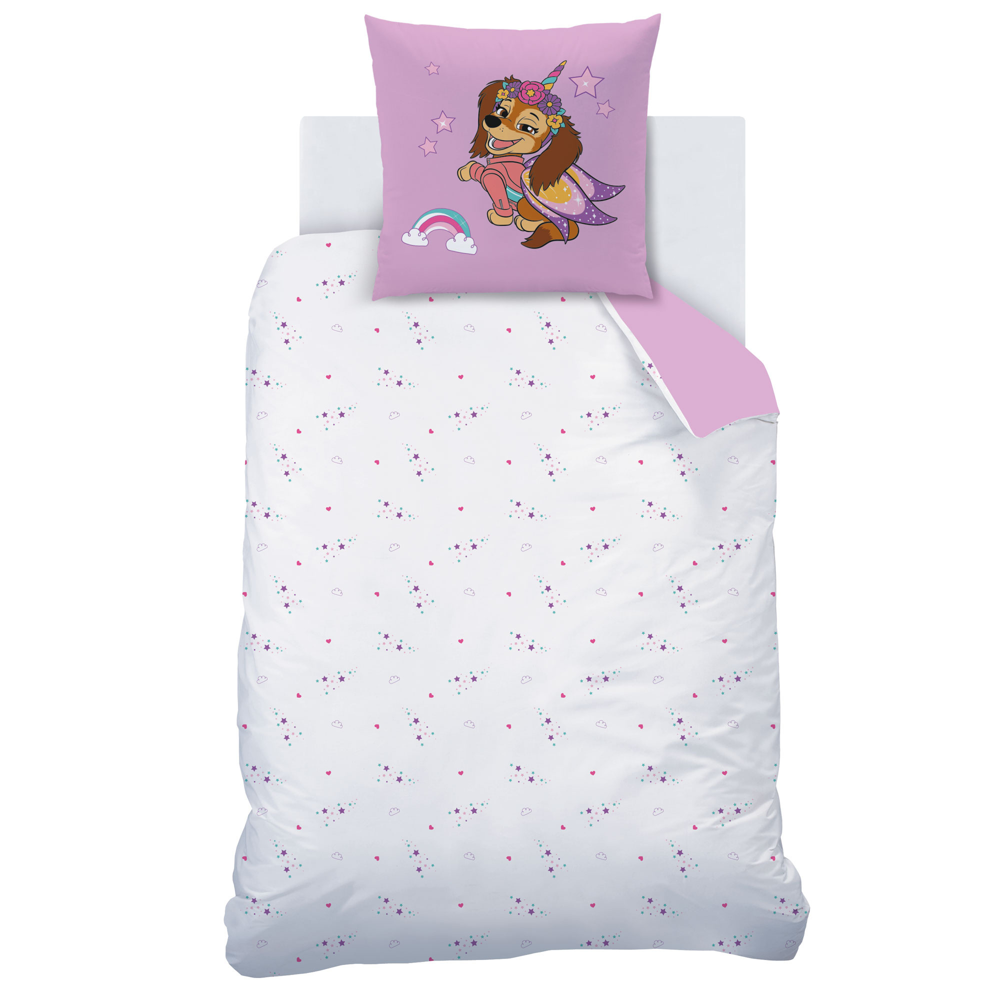 Paw Patrol Magique Duvet Cover - 140 x 200 + 63 x 63 cm - Cotton