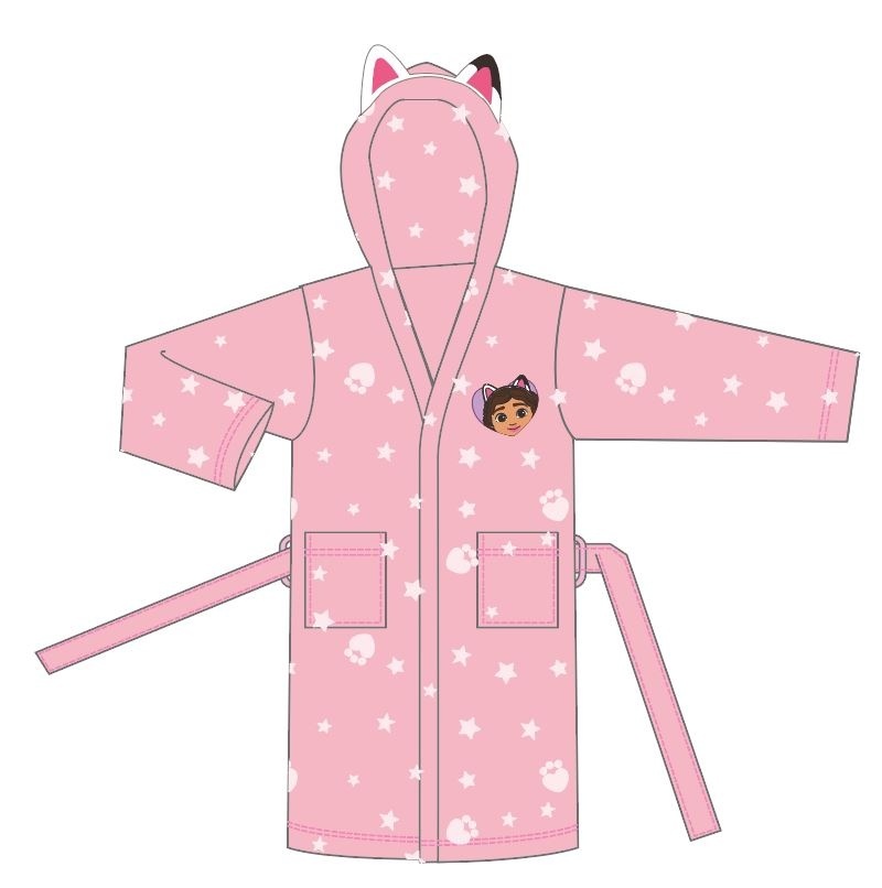 Gabby's poppenhuis Pink Bathrobe - 2/4 years - 100% Polyester