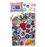 NBA Dekbedovertrek Logo's - 140 x 200 cm / 70 x 90 cm - Polyester