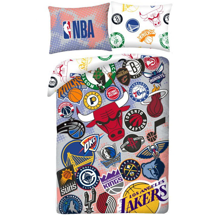 NBA Duvet cover Logos - 140 x 200 cm / 70 x 90 cm - Polyester