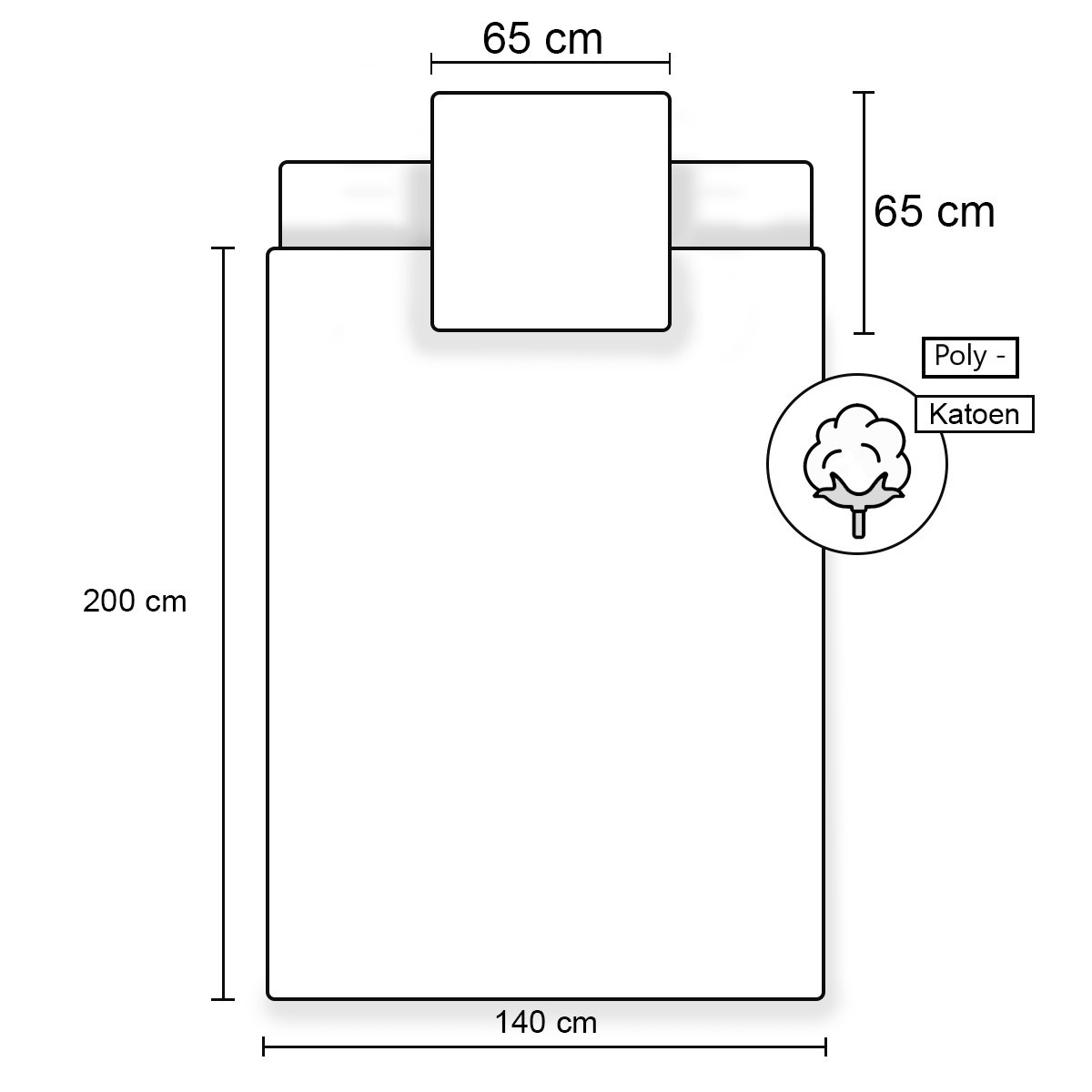 Hello Kitty Dekbedovertrek Vlinder - 140 x 200 cm / 65 x 65 cm - Polykatoen