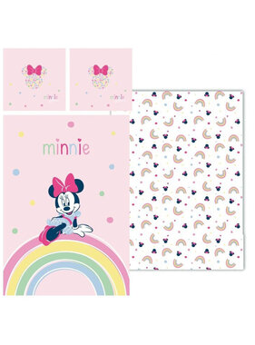 Disney Minnie Mouse Dekbedovertrek Rainbow 140 x 200 cm / 65 x 65 cm Polykatoen