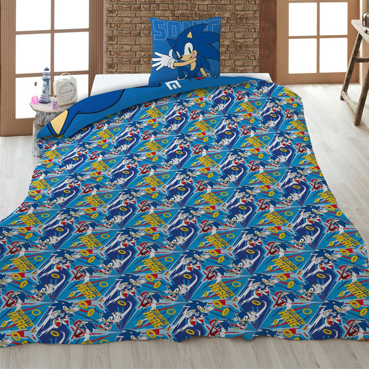 Sonic Unstoppable Duvet Cover - 140 x 200 cm / 65 x 65 cm - Polycotton