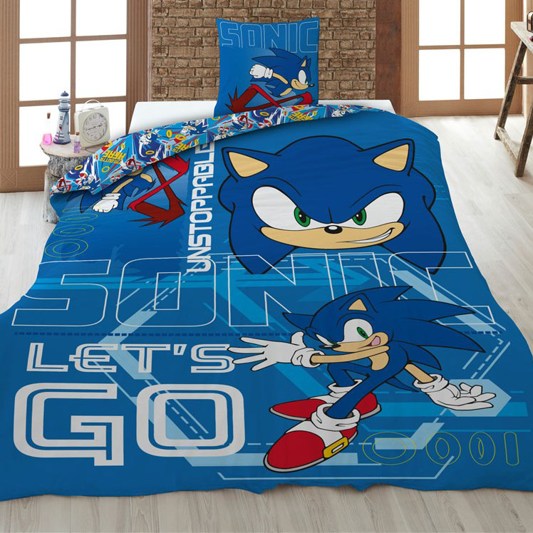 Sonic Unstoppable Duvet Cover - 140 x 200 cm / 65 x 65 cm - Polycotton