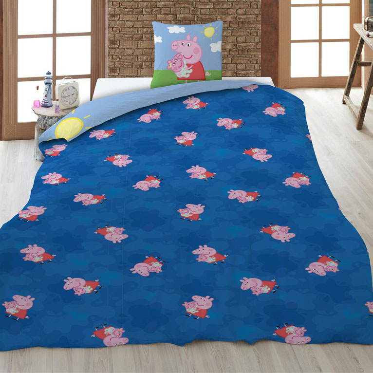 Peppa Pig Dekbedovertrek Family - 140 x 200 + 65 x 65 cm - Polykatoen