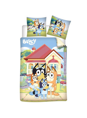 Bluey Happy Home Duvet Cover 140 x 200 cm / 65 x 65 cm Flannel