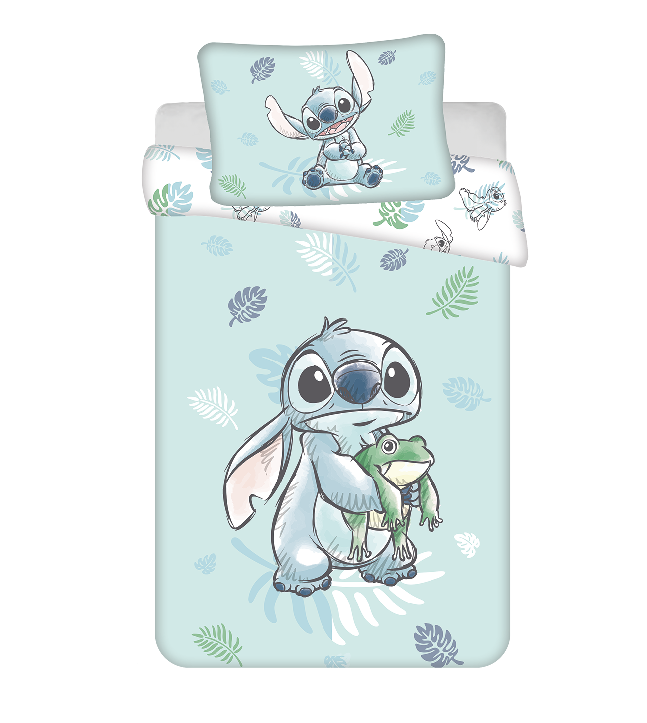 Disney Lilo & Stitch BABY / Peuter dekbedovertrek Kikker - 135 x 100 + 40 x 60 cm - Katoen