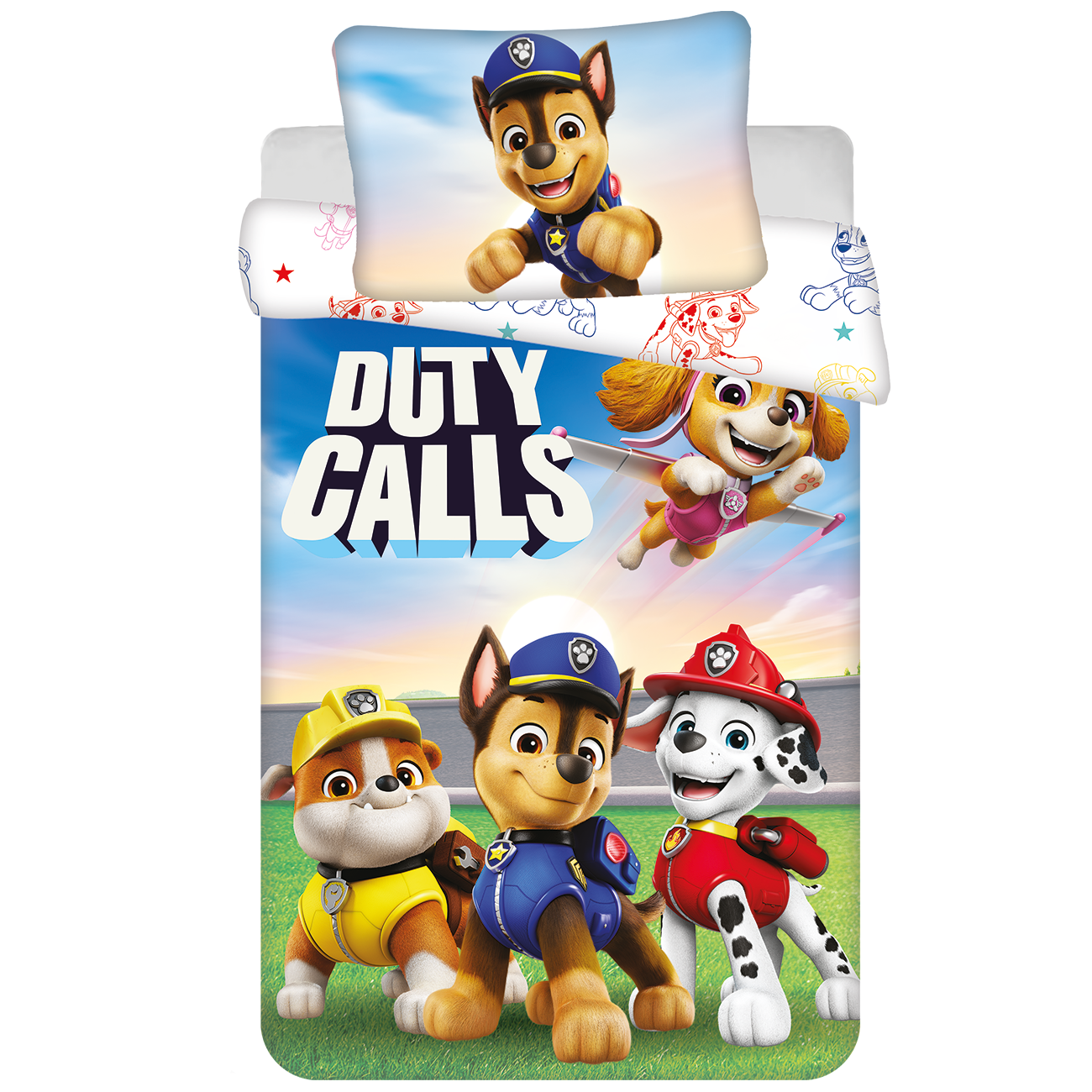 Paw Patrol Baby/Toddler Duvet Cover Duty Calls - 135 x 100 + 40 x 60 cm - Cotton