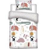 Romane & Sacha BABY Dekbedovertrek Jungle - 100 x 135 + 40 x 60 cm - Katoen
