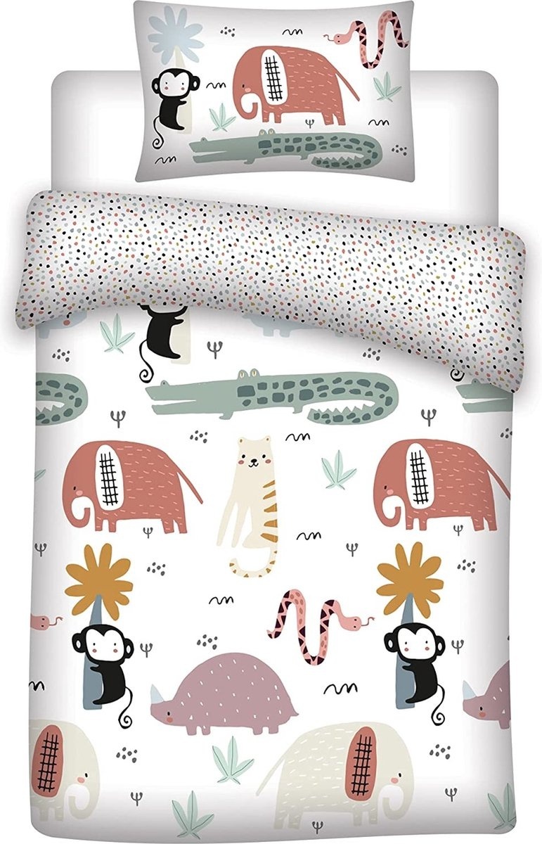 Romane & Sacha Baby Duvet Cover Jungle - 100 x 135 + 40 x 60 cm - Cotton