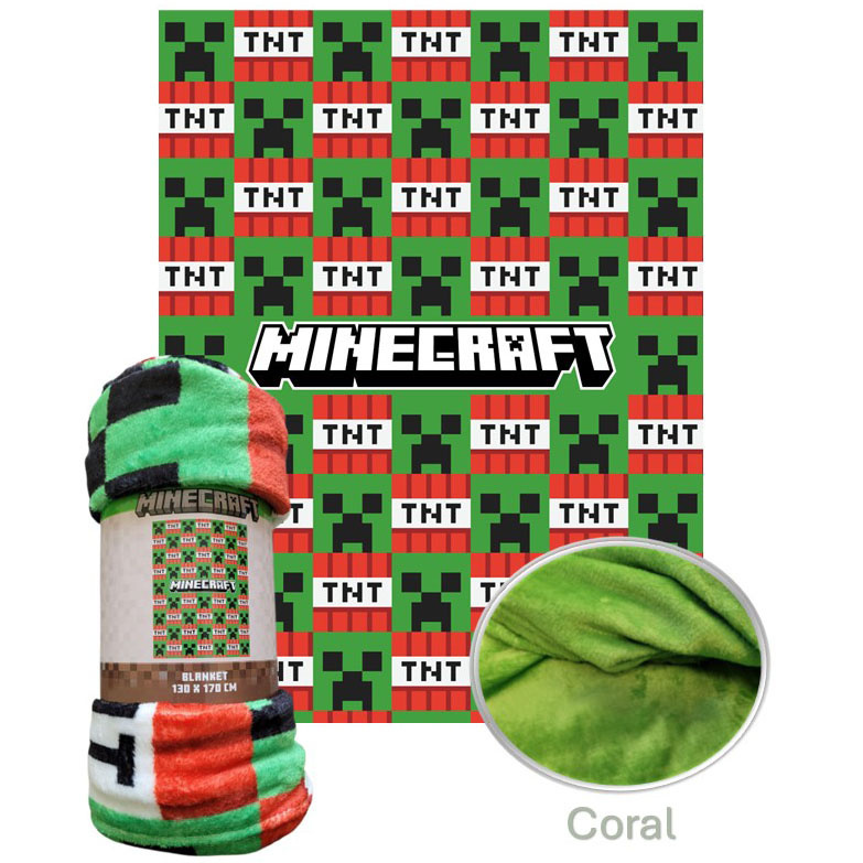 Minecraft Fleece Blanket TNT - 130 x 170 cm - Polyester