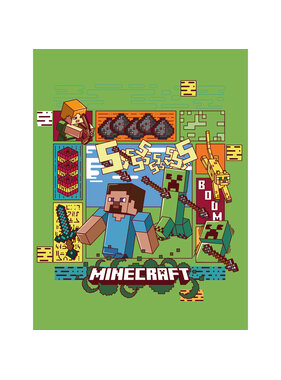 Minecraft Fleece plaid Pixel 130 x 170 cm Polyester