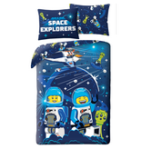 Lego Space Explorers Duvet Cover - 140 x 200 + 70 x 90 cm - Polyester