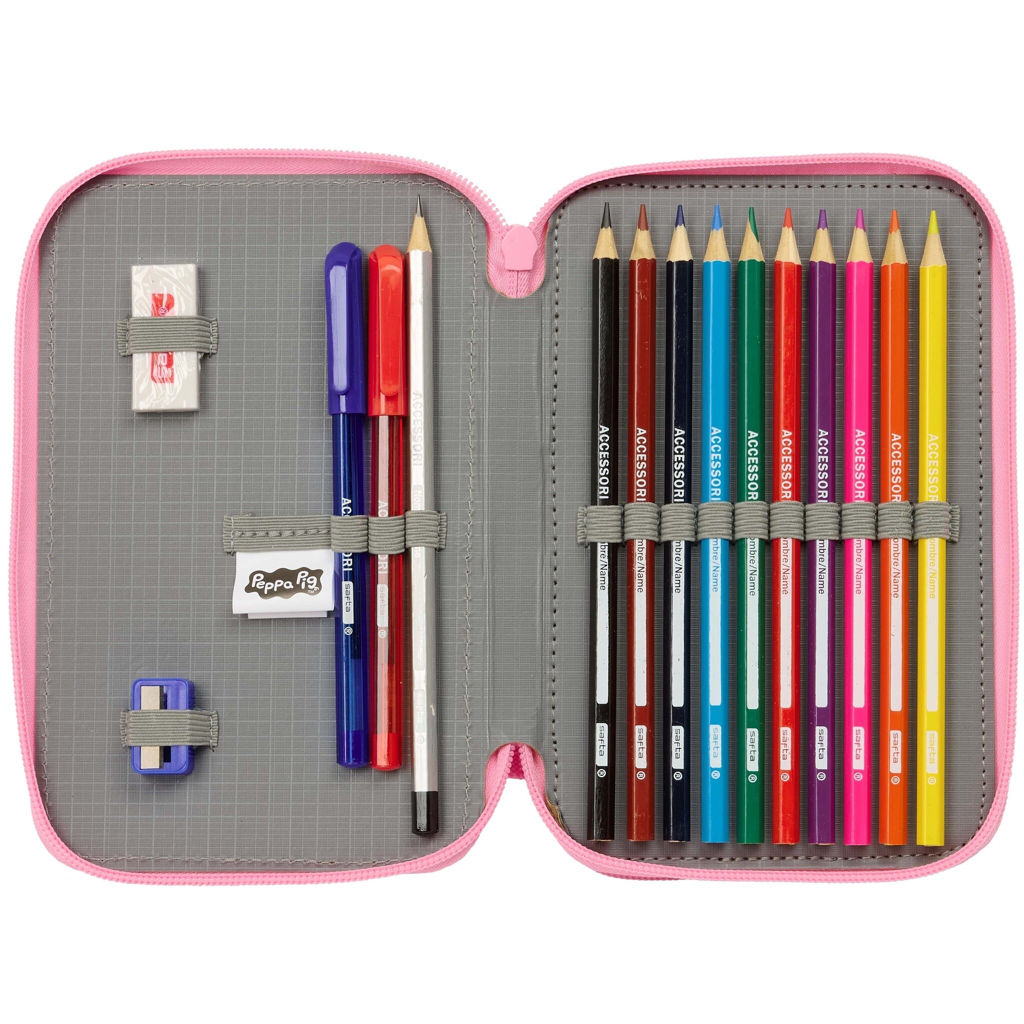 Peppa Pig Filled pencil case - 29 pieces - 19.5 x 12.5 x 4 cm - Polyester