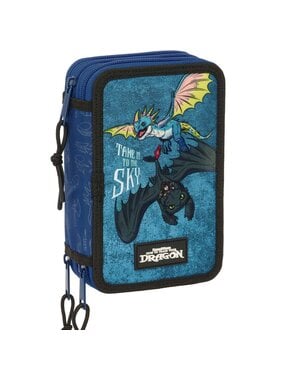 Hoe tem je een draak Gevuld etui Sky (37 stuks) 19.5 x 12.5 x 5.5 cm Polyester