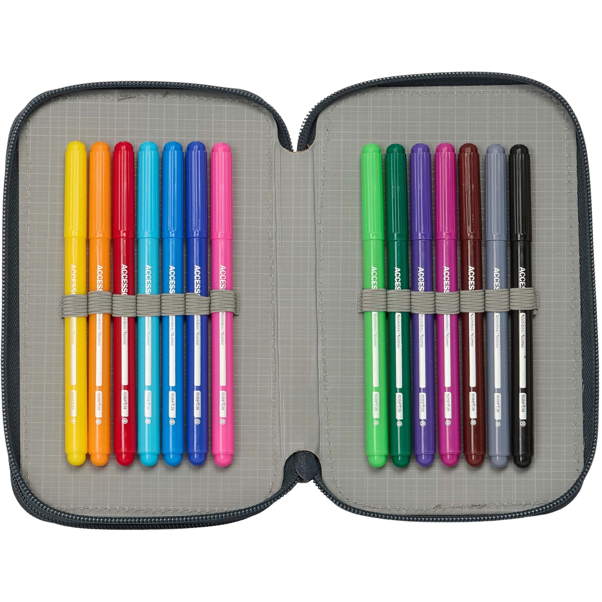 Real Madrid Champions Filled Pencil Case - 37 Pieces - 19.5 x 12.5 x 5.5 cm - Polyester