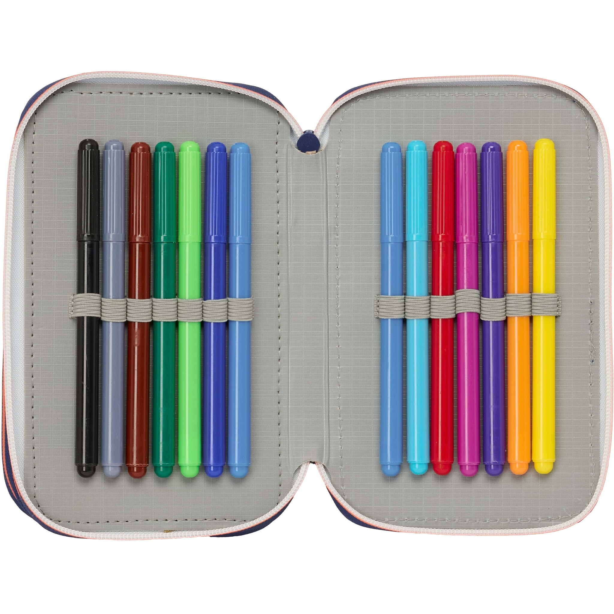 FC Barcelona Score Filled Pencil Case - 37 Pieces - 19.5 x 12.5 x 5.5 cm - Polyester