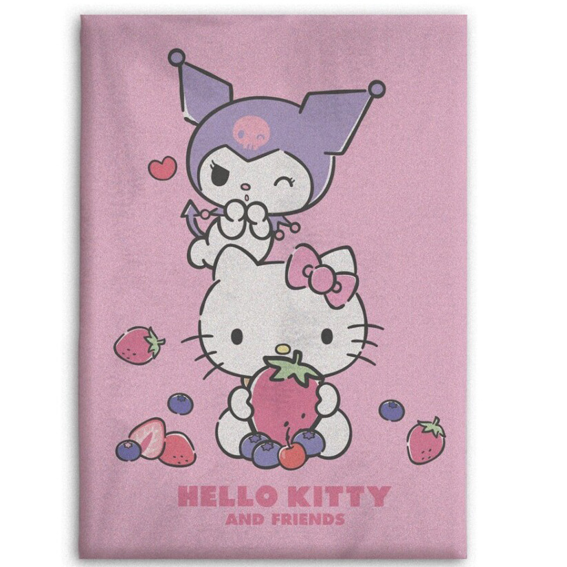 Hello Kitty Fleeceplaid Kuromi - 100 x 140 cm - Polyester