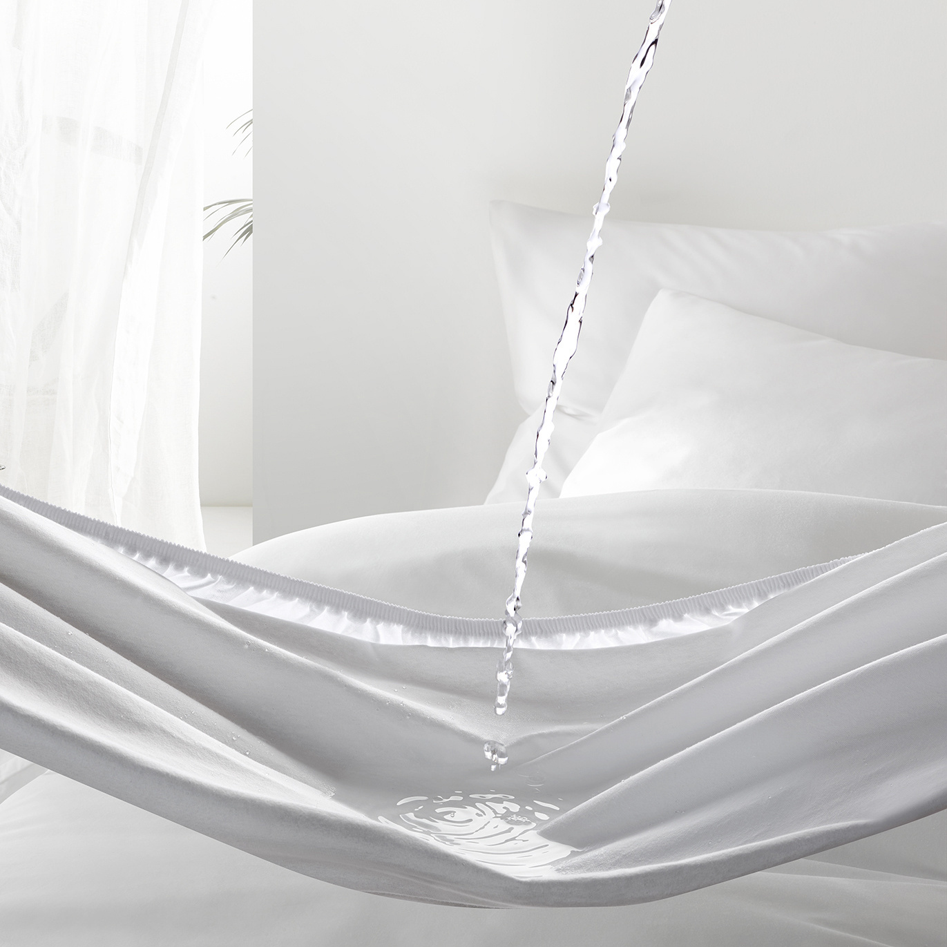 De Witte Lietaer Mattress protector Swan White - 140 x 200 (30 high) cm - Cotton