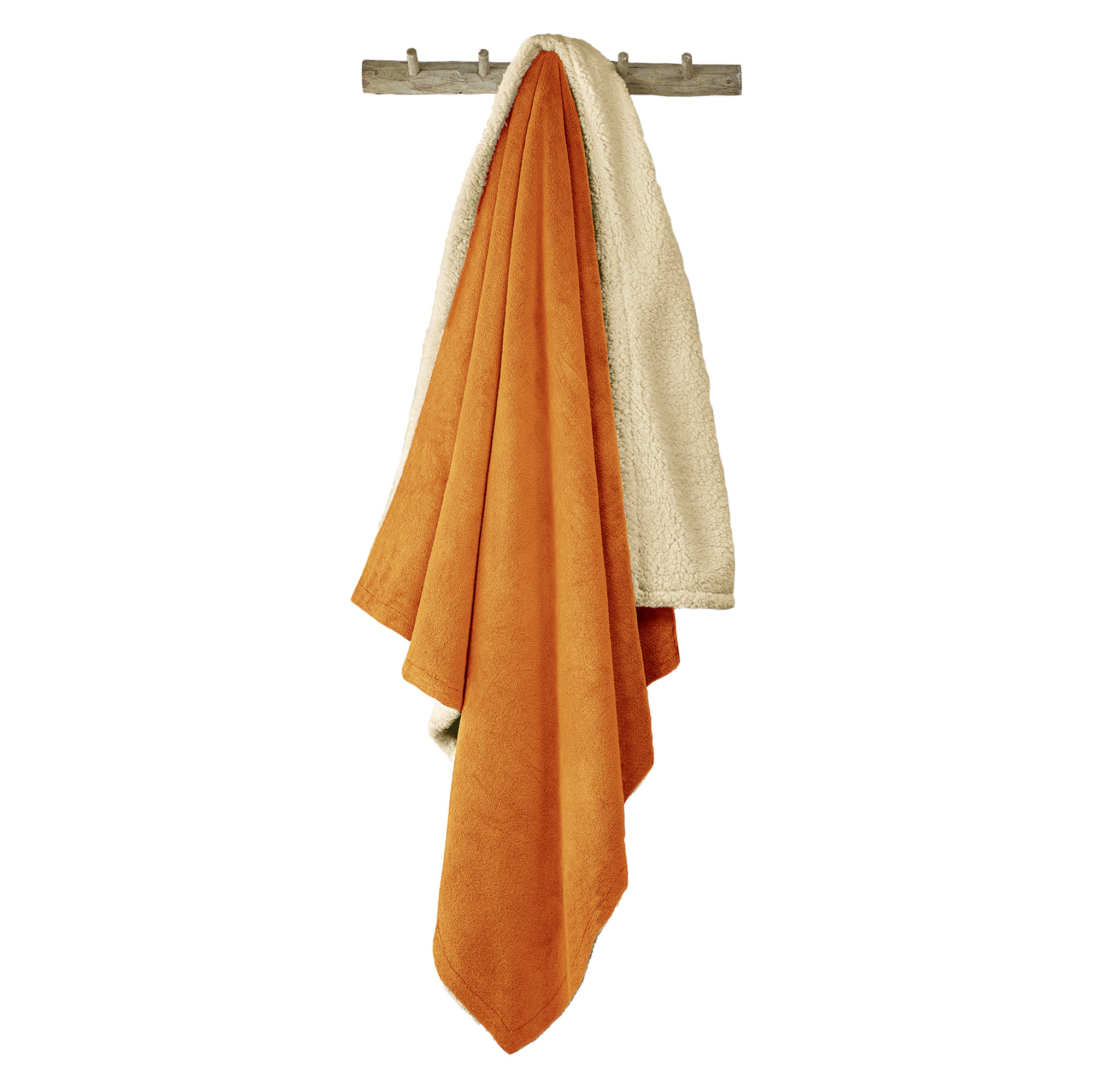 De Witte Lietaer Teddy Fleece Plaid Laya - Copper - 220 x 240 cm - Polyester