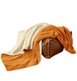 De Witte Lietaer Teddy Fleece Plaid Laya - Copper - 220 x 240 cm - Polyester