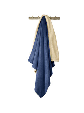 De Witte Lietaer Teddy Fleece Plaid Laya Royal Blue 220 x 240 cm Polyester