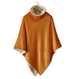 De Witte Lietaer Teddy Fleece Poncho Ganges - Copper - 86 x 86 cm - Polyester