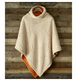 De Witte Lietaer Teddy Fleece Poncho Ganges - Copper - 86 x 86 cm - Polyester
