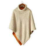 De Witte Lietaer Teddy Fleece Poncho Ganges - Copper - 86 x 86 cm - Polyester