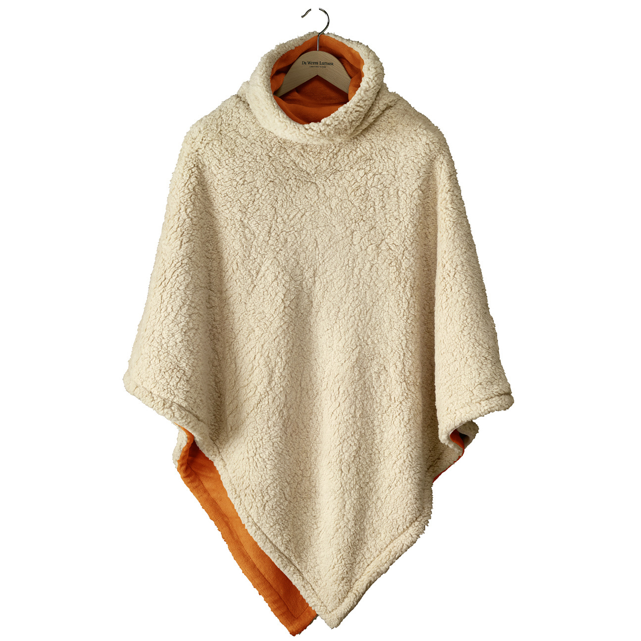 De Witte Lietaer Teddy Fleece Poncho Ganges - Copper - 86 x 86 cm - Polyester