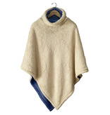 De Witte Lietaer Teddy Fleece Poncho Ganges - Royal Blue - 86 x 86 cm - Polyester