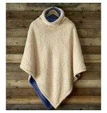 De Witte Lietaer Teddy Fleece Poncho Ganges - Royal Blue - 86 x 86 cm - Polyester