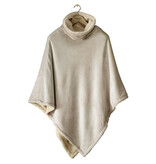 De Witte Lietaer Teddy Fleece Poncho Ganges - Safari -  86 x 86 cm - Polyester