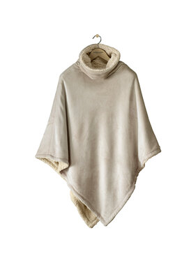 De Witte Lietaer Teddy Fleece Poncho Ganges Safari 86 x 86 cm Polyester