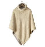 De Witte Lietaer Teddy Fleece Poncho Ganges - Safari -  86 x 86 cm - Polyester