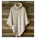 De Witte Lietaer Teddy Fleece Poncho Ganges - Safari -  86 x 86 cm - Polyester