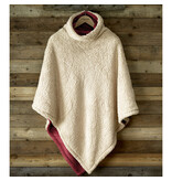 De Witte Lietaer Teddy Fleece Poncho Ganges - Wine Red - 86 x 86 cm - Polyester