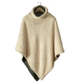 De Witte Lietaer Teddy Fleece Poncho Ganges - Khaki - 86 x 86 cm - Polyester