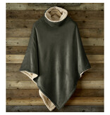 De Witte Lietaer Teddy Fleece Poncho Ganges - Khaki - 86 x 86 cm - Polyester