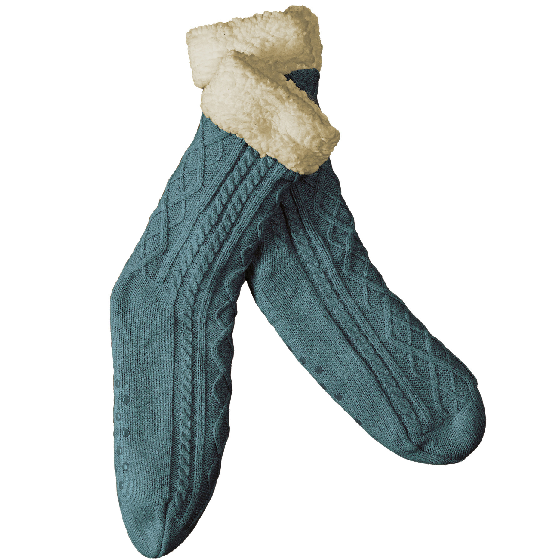 De Witte Lietaer Teddy Socks Yamuna - Petrol - size 40-46