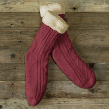 De Witte Lietaer Teddy Sokken Yamuna - Wine Red - maat 35-40