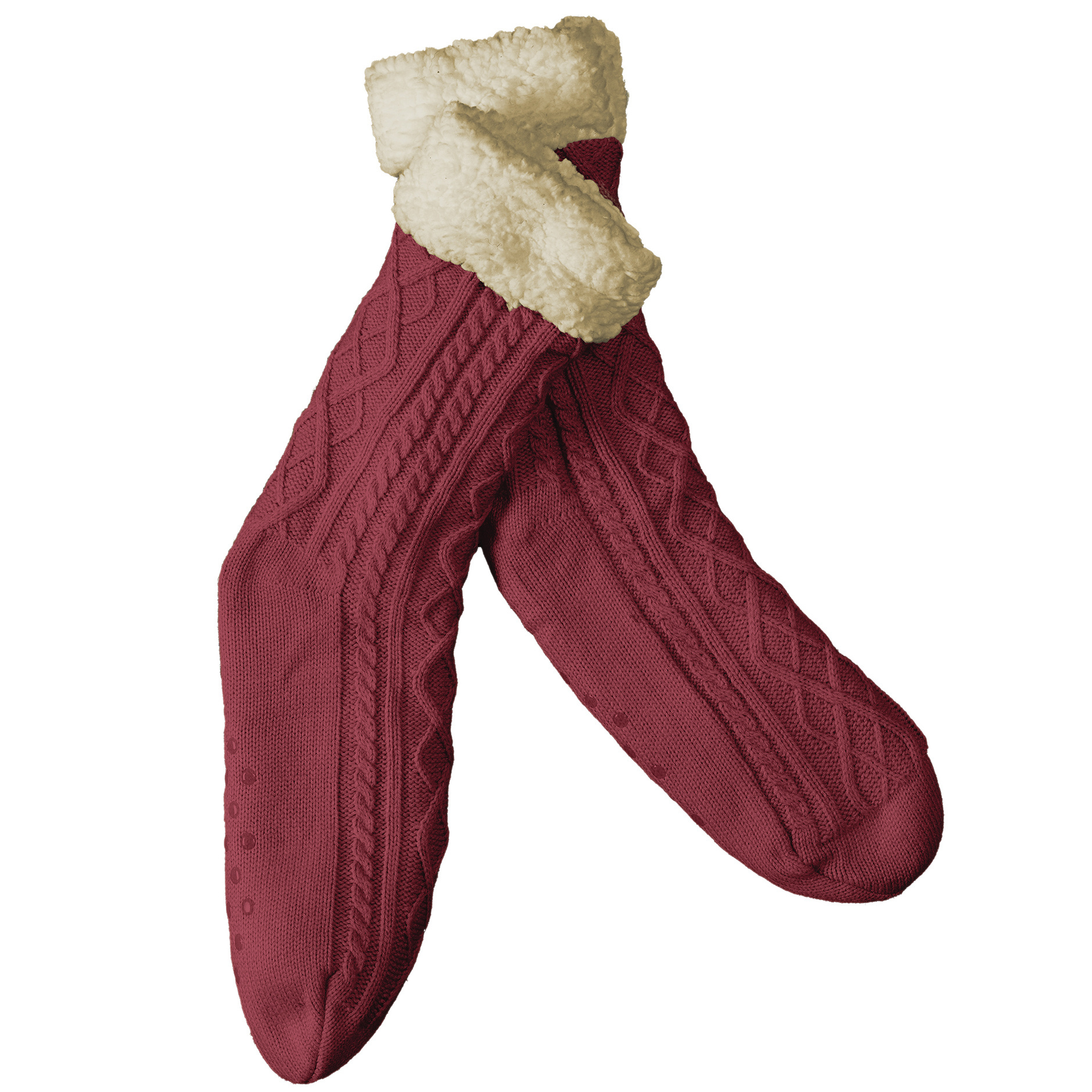 De Witte Lietaer Teddy Socks Yamuna - Wine Red - size 40-46
