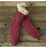De Witte Lietaer Teddy Sokken Yamuna - Wine Red - maat 40-46