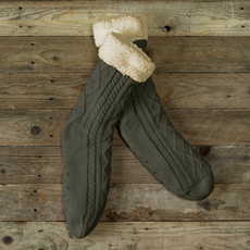 De Witte Lietaer Teddy Socks Yamuna - Khaki - size 35-40