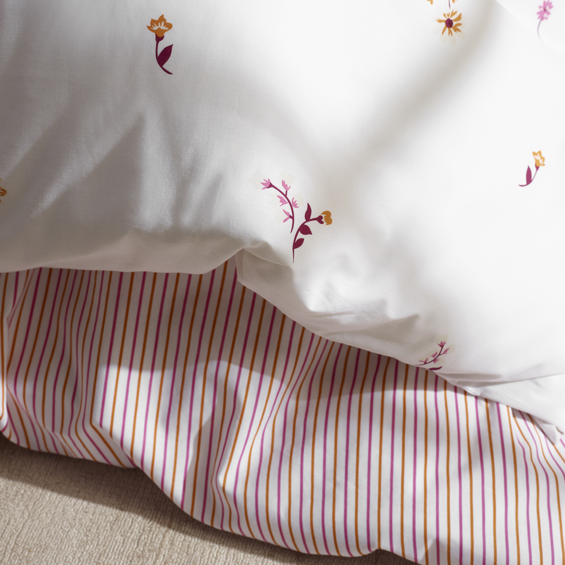 De Witte Lietaer Fiorello Sunkiss Duvet Cover - 140 x 200/220 + 60 x 70 cm - Cotton Satin