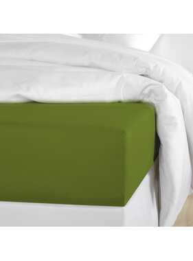 De Witte Lietaer Hoeslaken Olivia Cactus 90 x 200/220 Katoen Satijn