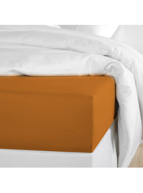 De Witte Lietaer Hoeslaken Olivia Copper 180 x 200/220 Katoen Satijn